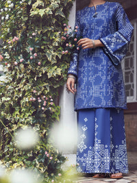 Blue Cambric 2Pc Stitched - AWP-2PS-LKS-898