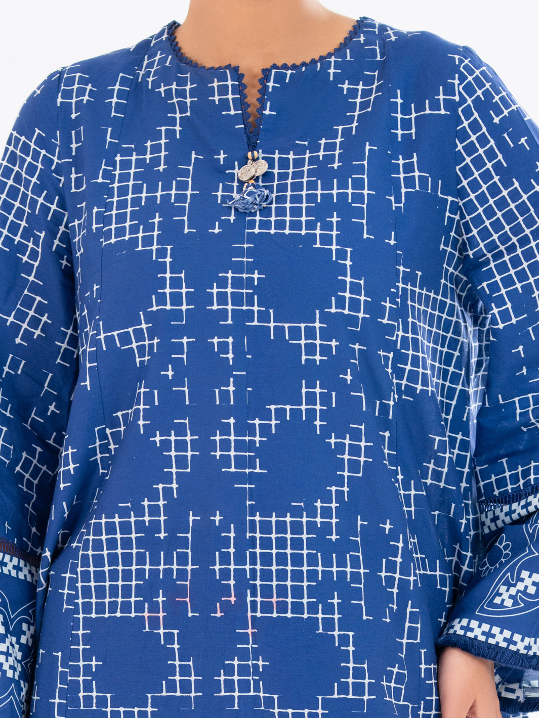 Blue Cambric 2Pc Stitched - AWP-2PS-LKS-898
