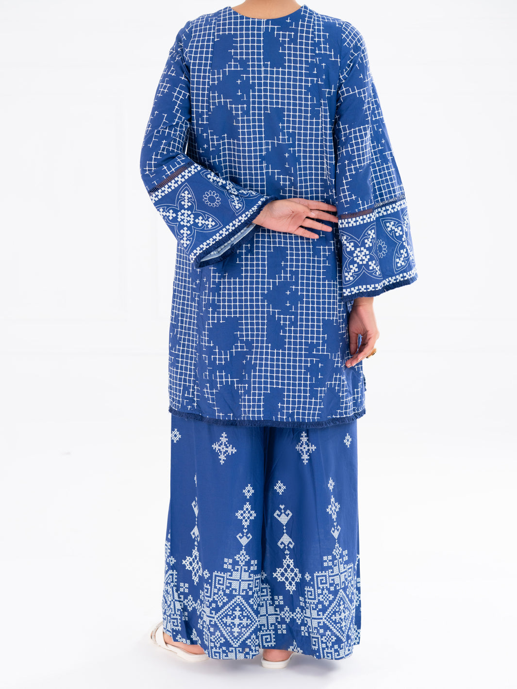 Blue Cambric 2Pc Stitched - AWP-2PS-LKS-898