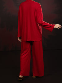 Red Twill 2Pc Stitched - AWP-2PS-LKS-923