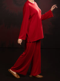 Red Twill 2Pc Stitched - AWP-2PS-LKS-923