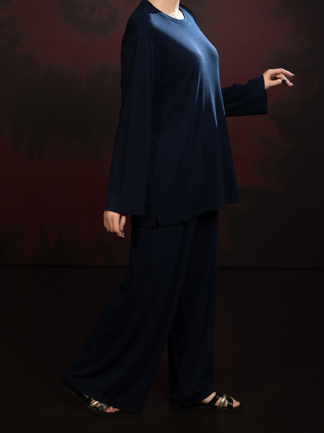 Navy Blue Twill 2Pc Stitched - AWP-2PS-LKS-922B