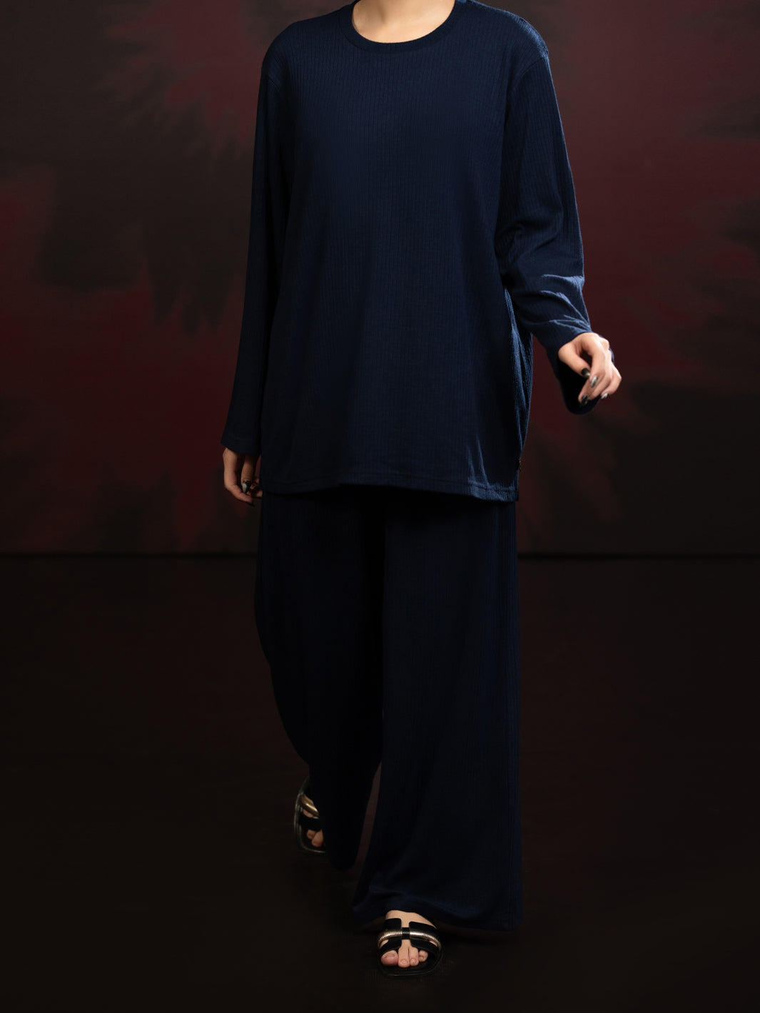 Navy Blue Twill 2Pc Stitched - AWP-2PS-LKS-922B
