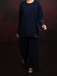 Navy Blue Twill 2Pc Stitched - AWP-2PS-LKS-922B
