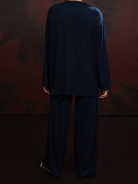 Navy Blue Twill 2Pc Stitched - AWP-2PS-LKS-922B