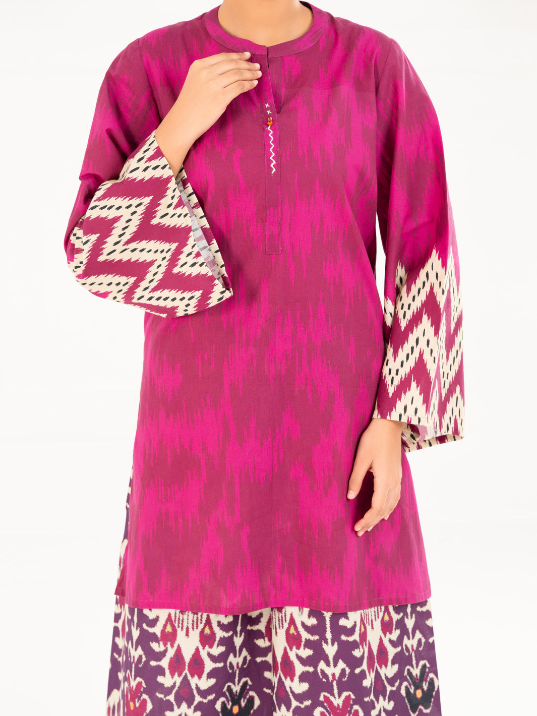 Purple Cambric Kurti - AWP-SLK-843