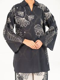 Black Cambric Kurti - AWP-SLK-844