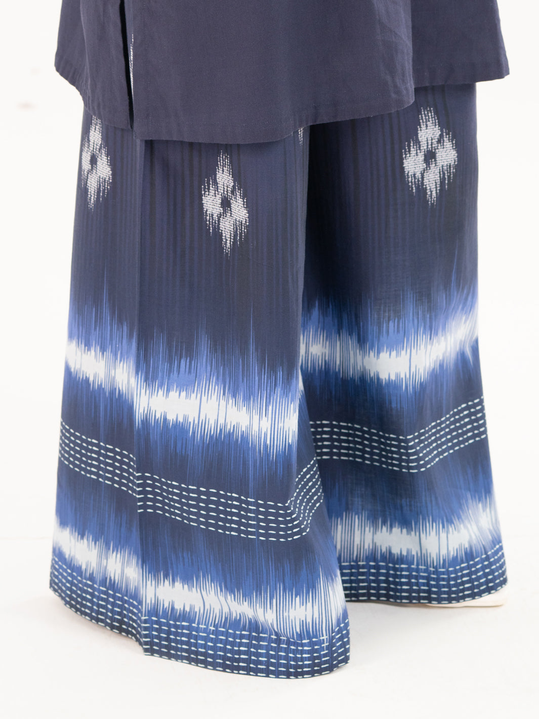 Navy Blue Cambric Trousers - AL-T-SP-767