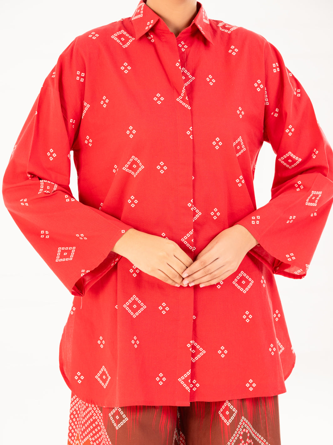 Red Cambric Kurti - AWP-LK-846