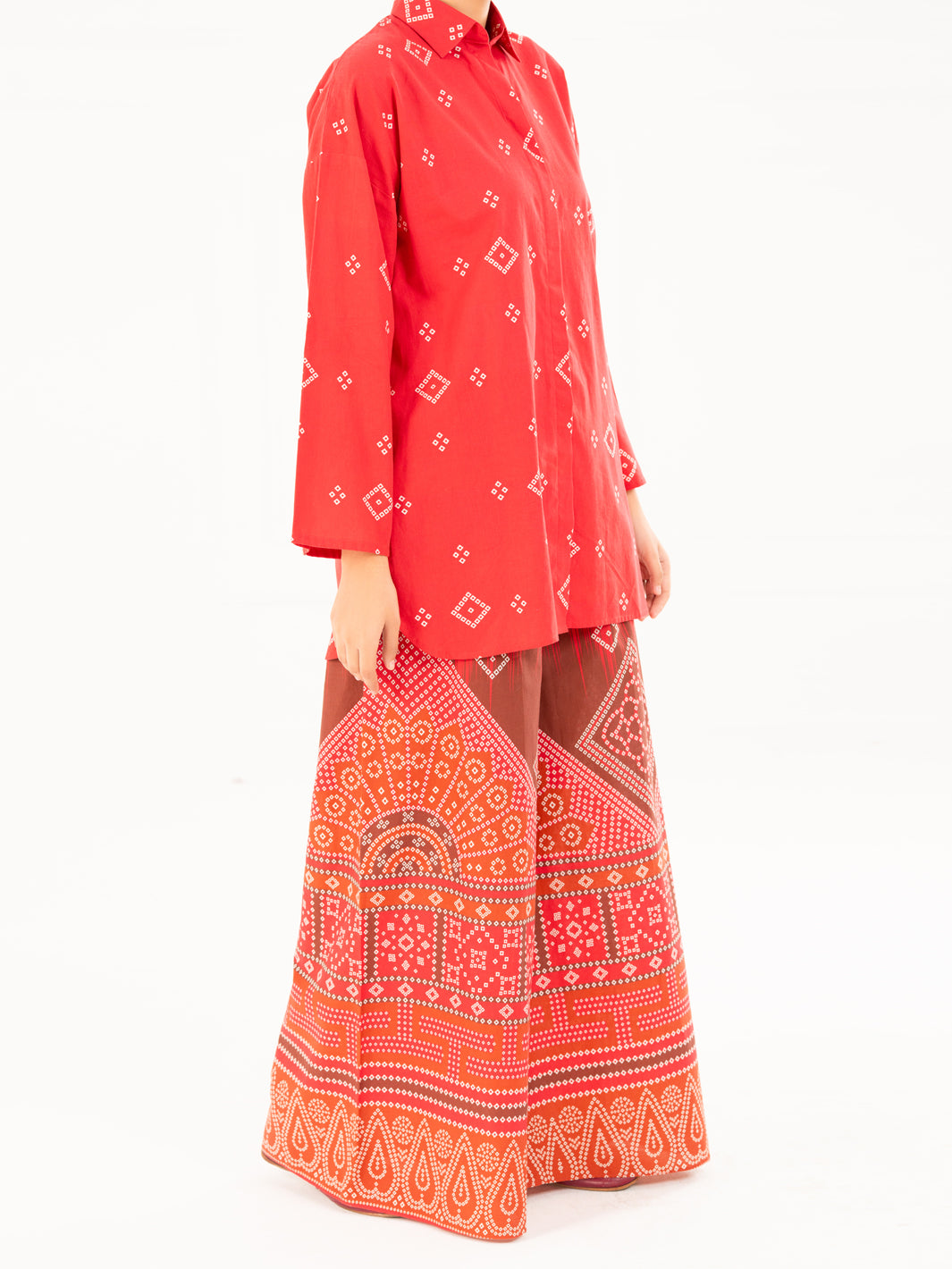 Red Cambric Kurti - AWP-LK-846