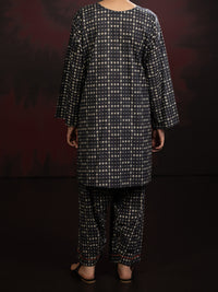 Black Cambric 2Pc Stitched - AWP-2PS-SLKS-810