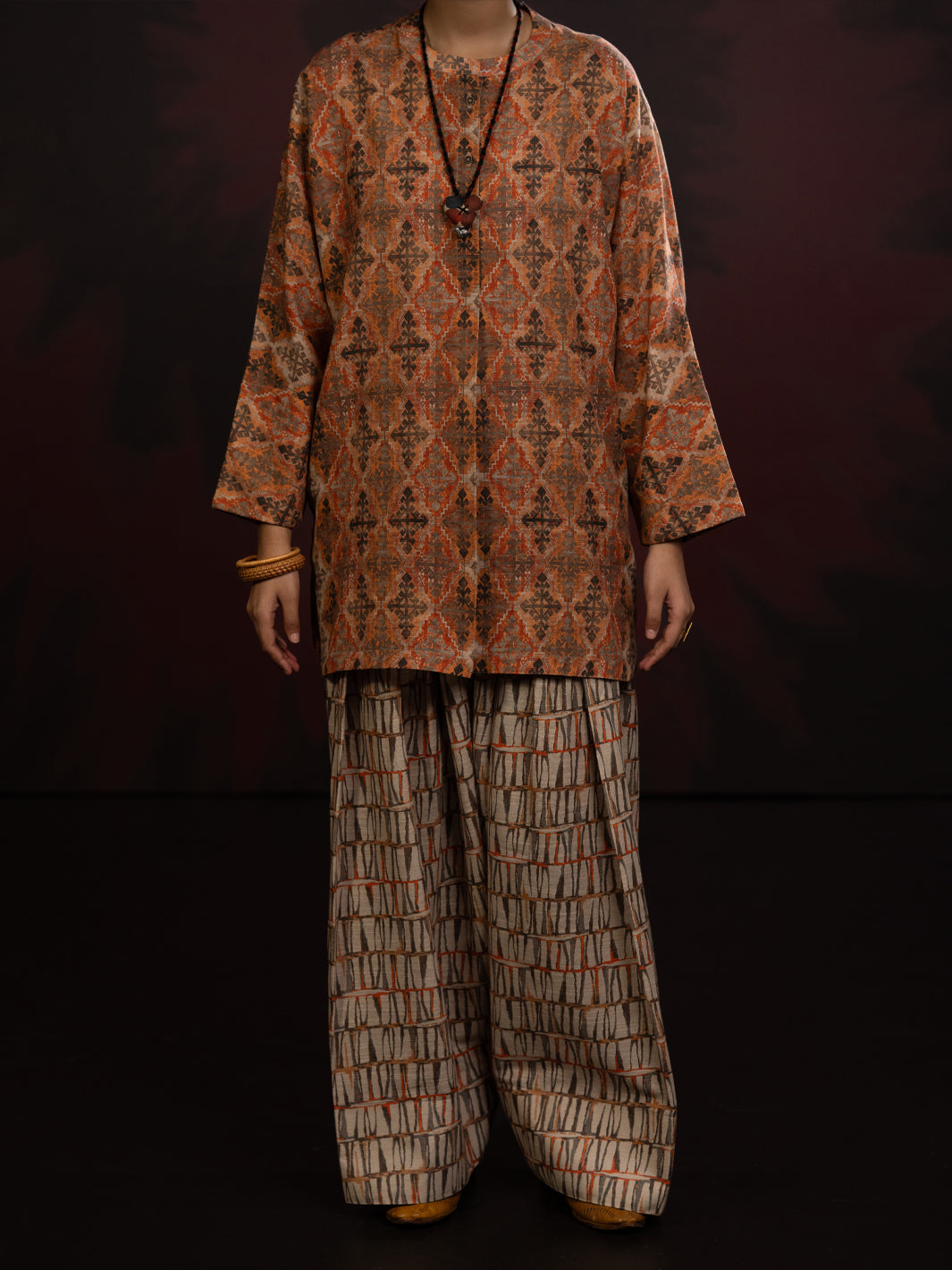 Copper Slub Khaddar 2Pc Stitched - AWP-2PS-LKS-812