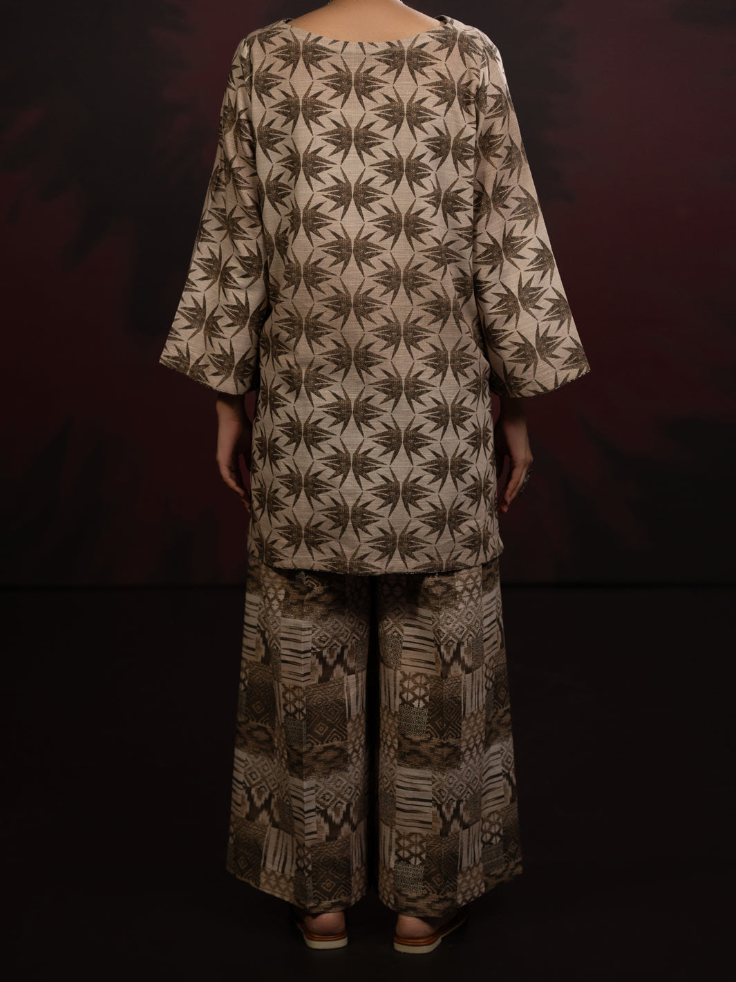 Beige Slub Khaddar 2Pc Stitched - AWP-2PS-LKS-815