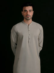 Light Grey Blended Men Unstitched Fabric - AL-Nizam-22