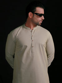 Cream Blended Men Unstitched Fabric - AL-Nizam-22