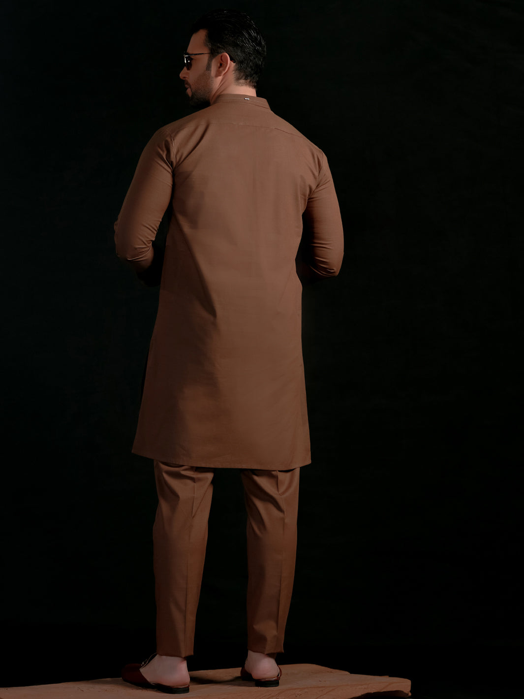 Brown Blended Men Unstitched Fabric - AL-Nizam-22