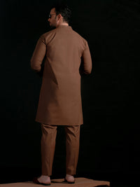Brown Blended Men Unstitched Fabric - AL-Nizam-22