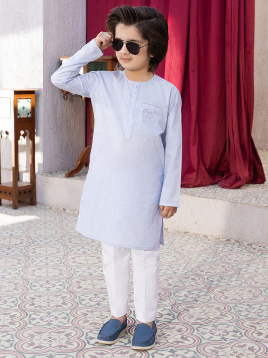 Light Purple Blended Kurta - ALBY-K-004
