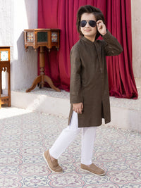 Kahi Green Cotton Kurta - ALBY-K-005
