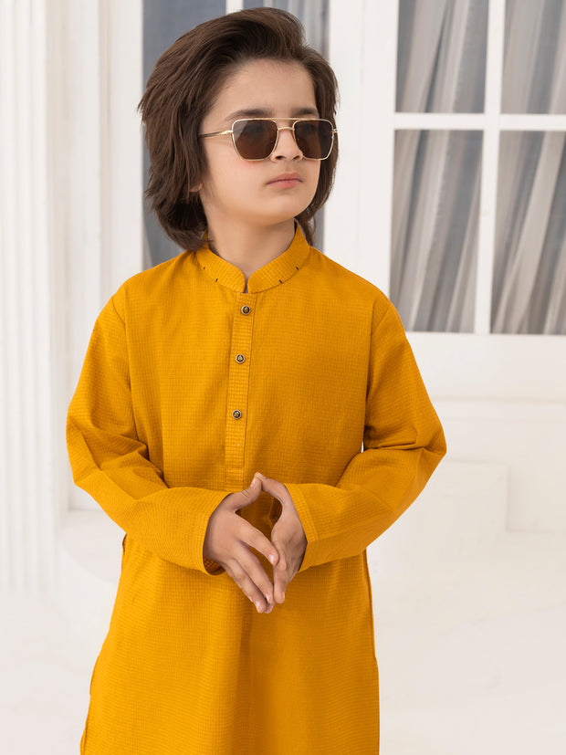 Mustard Blended Kurta - ALBY-K-014