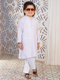 Light Purple Blended Kurta - ALBY-K-015