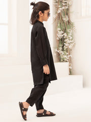 Black Blended Kameez Shalwar - ALBY-KS-011