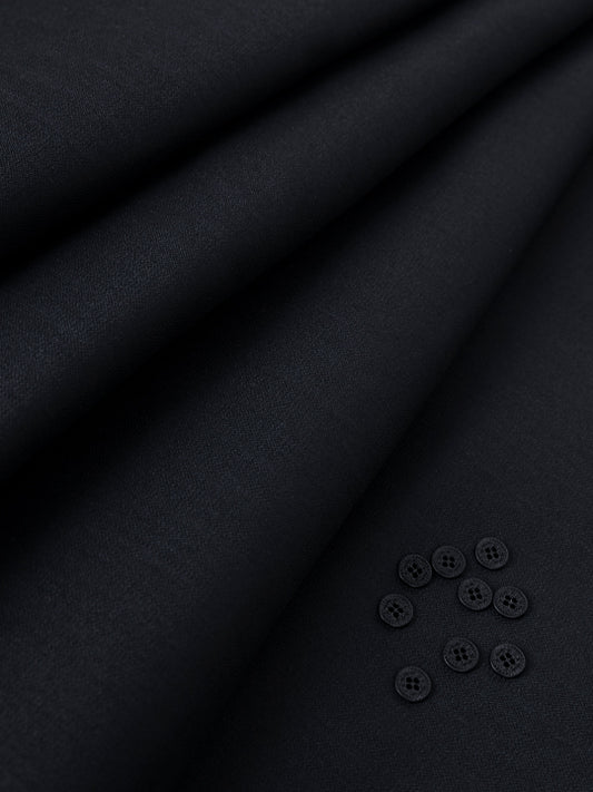 Black Blended Men Unstitched Fabric - AL-UN-NZM-6150 - Almirah Online