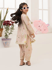 Tea Pink Lawn 2 Piece Stitched - ALGR-2PS-LKS-1005