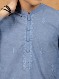 Blue Blended Kurta - ALT-K-036