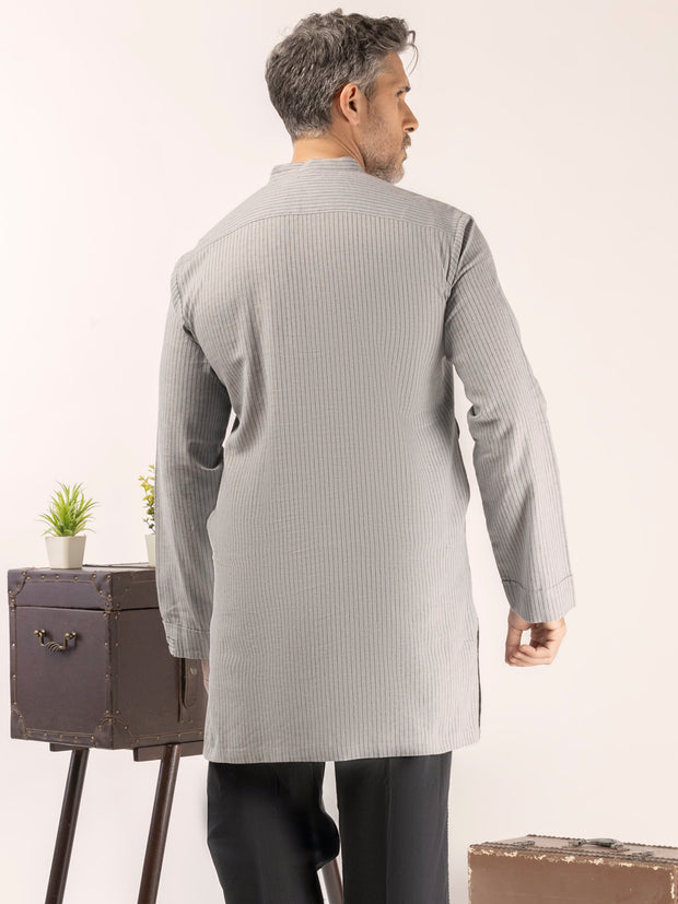 Grey Blended Kurta - ALCR-K-057