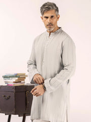 Ash Grey Blended Kurta - ALCR-K-049