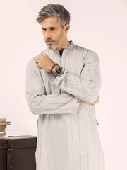 Ash Grey Blended Kurta - ALCR-K-049