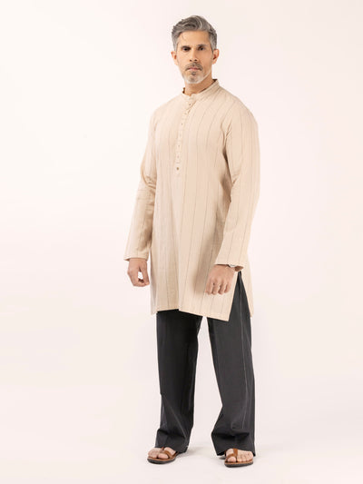 Fawn Blended Kurta - ALCR-K-050