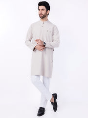 Sand Brown Blended Kurta - AL-K-1152 - Almirah Online