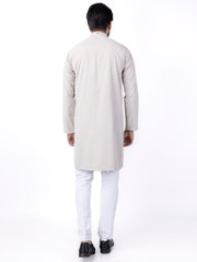 Sand Brown Blended Kurta - AL-K-1152 - Almirah Online