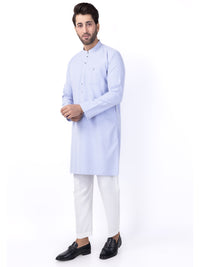 Light Blue Blended Kurta - AL-K-1153