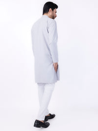 Light Grey Blended Kurta - AL-K-1154