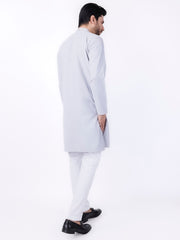 Light Grey Blended Kurta - AL-K-1154 - Almirah Online