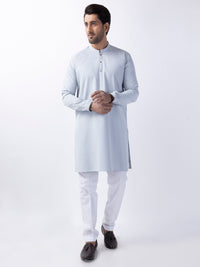 Light Blue Blended Kurta - AL-K-1156