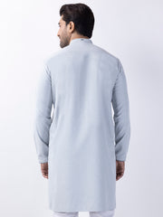 Light Blue Blended Kurta - AL-K-1156 - Almirah Online