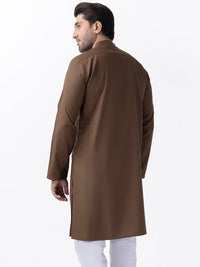 Brown Blended Kurta - AL-K-1161