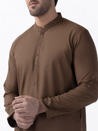 Brown Blended Kurta - AL-K-1161