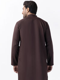 Brown Blended Kurta - AL-K-1162