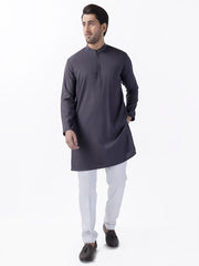 Grey Blended Kurta - AL-K-1164 - Almirah Online