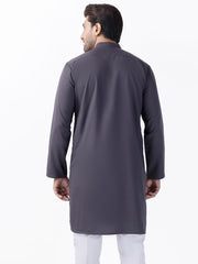 Grey Blended Kurta - AL-K-1164 - Almirah Online