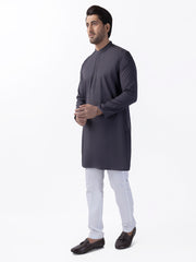 Grey Blended Kurta - AL-K-1164 - Almirah Online