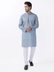 Blue Cotton Kurta - AL-K-1184