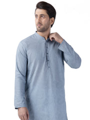 Blue Cotton Kurta - AL-K-1184