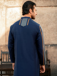 Blue Cotton Kurta - AL-K-1201