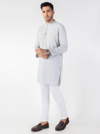 Light Blue Blended Kurta - AL-K-1229